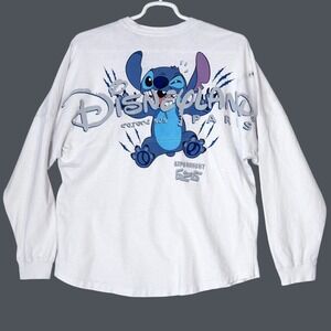 Spirit‎ Jersey Disneyland Paris Stitch Big Puff Print Size L Stained